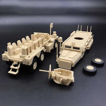 1/72 6x6 DIY Sodobne Mrap Model Komplet Igrače, Plastične Darilo ameriške Vojske Cougar Doma Otroci Zaslon Skupščine 4D