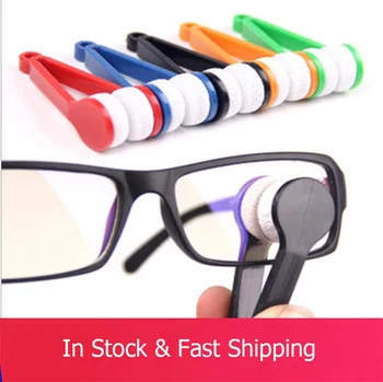 1PCS 5-barvni Prenosni dvostranski Očala Krtačo Mikrovlaken Močna Čistilna Ščetka za Večnamensko Stekla Ščetka za Čiščenje Orodja