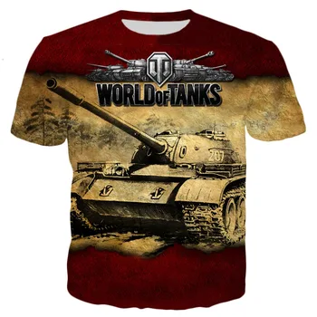 2021 3D Tiskanje Svetu Tank moška T-shirt Priložnostne T-shirt Preveliko. Poletje Nov Slog. Moda Vse-ujemanje T-shirt