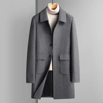 2021 nov prihod zimski modni Topel plašč moški zgostitev Vetroloma visoke kakovosti jarek plašč,mens priložnostne jopiči,velikost M-3XL