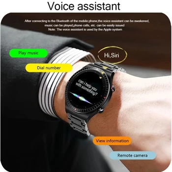 2021 Nove Pametne Mens Watch Bluetooth Klic Šport Fitnes Srčni utrip Lokalnega Snemanje Glasbe Smartwatch Za Android IOS TWS Slušalke