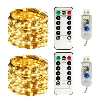 3/4/5/10/20M LED Luči Pravljico, USB Napajanje Niz Bakrene Žice DIY Božično Drevo, Poroka, Valentinovo Dekoracijo.