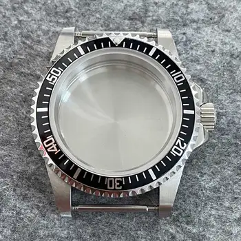39,5 mm Retro iz Nerjavečega Jekla Watch Primeru Ravno Ogledalo Safirno Steklo Gledal Pribor Primeren za NH35/NH36 Gibanja 120 Kliknite