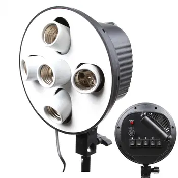 5 Vtičnico E27 Svetlobe Sijalka Glavo Nosilec Krovna Imetnik Adapter za Foto Studio Softbox