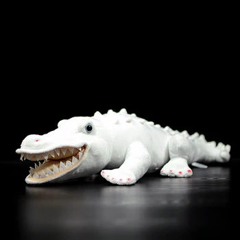 50 cm Srčkan Krokodil Mehko Plišastih Igrač Simulacije Albino Alligator Resničnem Življenju Lutka Crocodylus siamensis Živalski Model Za Otroke Darilo
