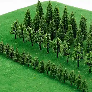 50PCS Miniaturnih Dreves Model Vlak Železnice Wargame Pokrajino Pokrajina Obsega