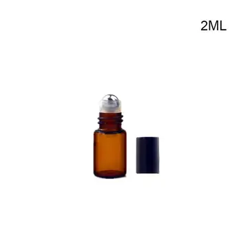 5pcs/veliko 2ml 3ml 5ml 10 ml Brisanje / Oranžna Stekla Roll na Steklenico s Steklo/Kovina Žogo Tanke Steklene Roller Eterično Olje Vial