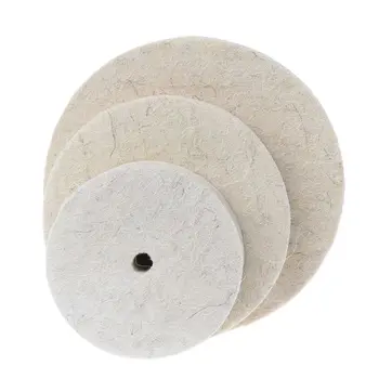 8 mm Luknjo Vrtanje Brušenje Kolo Kožo Kolo Felt Volne Poliranje Pad Brusni Disk Za Rotacijski Brusilnik Orodje