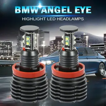 A23 2X 40W H8 LED Angel Eye Halo Obroč Marker Žarnice HID Xenon Bela Za BMW