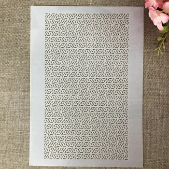 A4 29 cm Vozel Geometrijo Teksturo DIY Layering Matrice Stensko Slikarstvo Album Kolorit Reliefi Album Dekorativni Predlogo