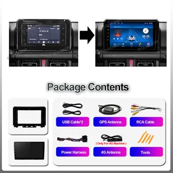 Android 10 Za Suzuki Jimny JB64 2018 2019 2020 Večpredstavnostna RDS Carplay Video avtoradio, Predvajalnik Navigacija GPS Ni 2din 2 din DVD