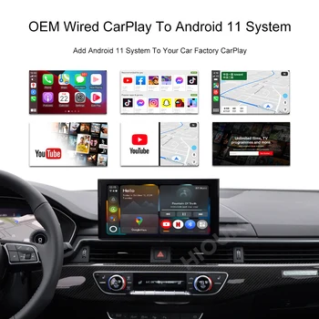 Android 11 CarPlay Ai Polje Wireless MirrorLink Večpredstavnostna Polje za Mercedes Audi, Porsche Skoda Volvo Ford, Peugeot 2018-2021
