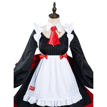 Anime Genshin Vpliv x KFC Noelle Devica Obleko Cosplay Kostum Halloween Carnival Obleko