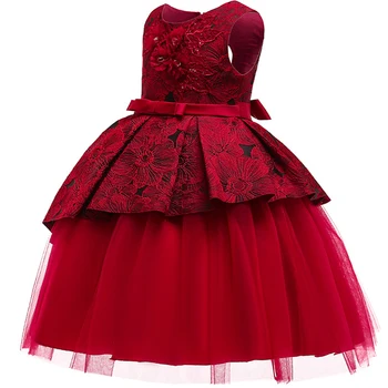 Baby Dekleta Cvetlični Obleko Božič Vestidos Kostum Princeska Cvet Dekle Obleke Žogo Obleke Eleganten Stranka Obleko Otroci Oblačila