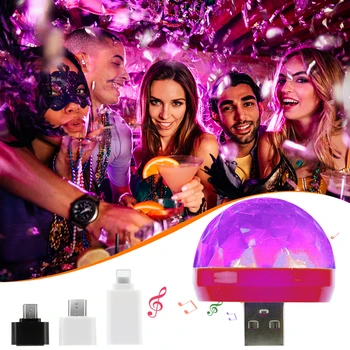 Barvita USB svetlobe shinning LED lučka USB 2.0 utripa za družino stranka Disco stopnji svetlobe za mobilni telefon, moč banke AC adapter