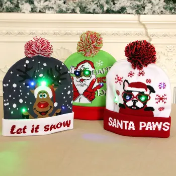 Božični klobuk z LED luči v Santa Klobuki & Božično Drevo Modelov za Božič Dobave