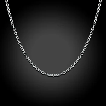 Debelo visoke kakovosti 925 Sterling srebro 1MM krog veriga ogrlica za ženske 45-60 CM 10 KOS nakit modni stranka poročno darilo
