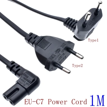 EU Schuko CEE7/16 Desno pod Kotom, da IEC320 C7 Power Vodi Kabel za Samsung, Philips, Sony LED TV Slika 8 Napajalni Kabel 1m*
