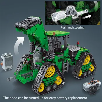 High Tech Daljinski upravljalnik Gosenicah Traktor gradniki RC Skladbo Tovornjak Inženiring Vozila Model Opeke Igrače Za Otroke Darila