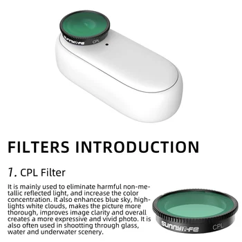Insta 360 POJDI 2 Objektiv Filter UV+CPL+ND3/4/6PCS Kit Zaščitnik Video Mini Ukrepov Za Insta 360 Pojdi 2 dodatno Opremo Fotoaparata Optično Steklo