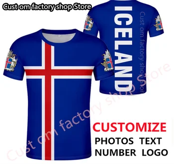 ISLANDIJA t shirt diy brezplačno ime po meri število isl t-shirt narod zastavo je icelandair islandski državi college (tiskanje fotografij oblačila