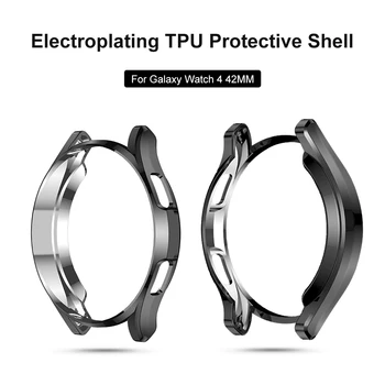 Izdolbla Watch Zaščitni Pokrov Primeru Tpu Electroplated Anti Scratch Varstvo Okvir Za Samsung Galaxy Watch 4 Classic 42mm