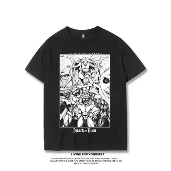 Japonski Anime Napad Na Titan T Shirt Levi Ackerman Oči Tiskanja Smešno Punk Vrhovi Ulzzang Harajuku Svoboden Gothic Ženske T-shirt