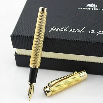 JINHAO nov slog nalivno pero, Luksuzni darilni kovinsko črnilo, pero, lahko izberete Lepo darilo polje ali s črno pero vrečko pakiranje