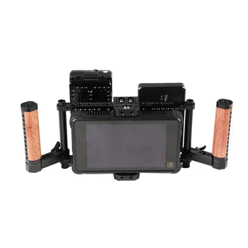 Kayulin Nastavljiva Kamera 7 palčni Monitor Kletko Ploščad Z Dvojno Leseni Ročaj & Napajalni Delilnik za Monitor