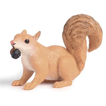 Majhna Velikost Veverica Živali Slika Zbirateljske Igrače Divje Živali Spoznavanja Figuric Otroci Plastični Model Ornament Igrače