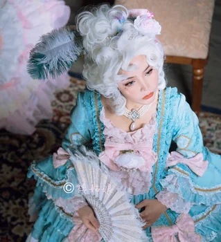 Marie Antoinette Cosplay Lasuljo Princesa Srednje Kodraste Lase Cosplay Lasulje + Lasuljo Skp (Brez Headwears)