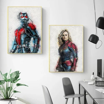 Marvel Avengers Superheroj Platno, Slike, Iron Man, Plakati in Slika Natisne Wall Art Slik, Dnevna Soba Dekoracijo Doma
