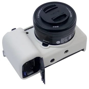 Mehko Silikonsko Ohišje za Sony ZVE10 ZV-E10 Fotoaparat Natančno Poravnavo Fotoaparat Telo Zaščitnik Fotoaparat Torba, Baterije Odpiranje Visoke Kakovosti