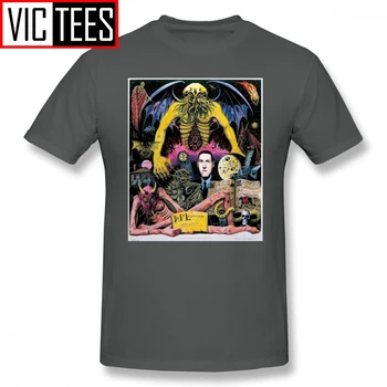 Mens Lovecraft T Srajce Lovecraft T-Shirt Klasične Tee Majica Tiskani Bombaž Srčkan Tshirt Moški