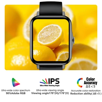 Microwear M5 Ultra Wide Color Gledanja IPS SmartWatch Bluetooth Klic IP68 Vodotesen Srčni utrip Spanja Zaslon Smart Watch