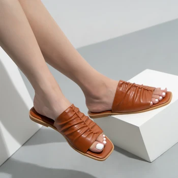 Naguban Britanski modni copate enostavno barva poletje priložnostne ravno dno ženske sandali