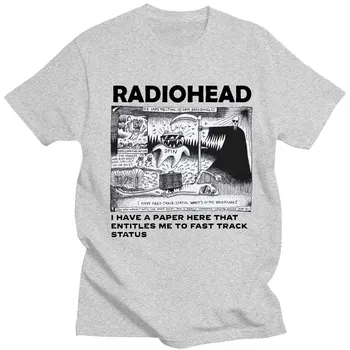 NEU Radiohead Severna Amerika Tour T-shirt EU Velikosti Moški Ženske Koncert Tee Majica Črna Čistega Bombaža, Kratek Rokav Tees Hip Hop Tshirt