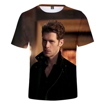 Niklaus Mikaelson 3D Print Majica s kratkimi rokavi Moški Ženske Modni Priložnostne Hip Hop T-shirt Vampir Dnevniki Harajuku Ulične Tee Vrhovi