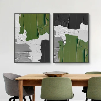 Nordijska Povzetek Zeleno Platno Umetniške Slike Natisni Urad Dnevno Sobo Minimalističen Plakat, Sodobno Notranjost Doma Dekoracijo Slike