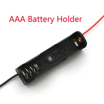 Nova Plastična AAA Baterije Primeru Imetnik Škatla za Shranjevanje s Žice Vodi za Baterije AAA 1,5 V Črni