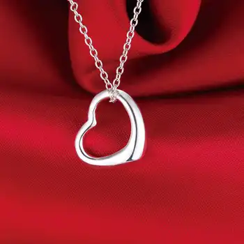 Nova posebna ženska moda srebro Lepe ženske srce ljubimec žensk, gospa čare, nakit, ogrlice brezplačna dostava P063