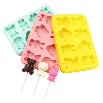 Novo Priporočljivo 8 Lollipop Plesni Lollipop Plesni s Pokrovom Silikonsko Plesni Sladkorja