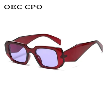 OEC CPO Kvadratnih Vintage sončna Očala Ženske Moški Modni Punk sončna Očala Ženski Steampunk Odtenki Eyeglass UV400 Očala Oculos O1185