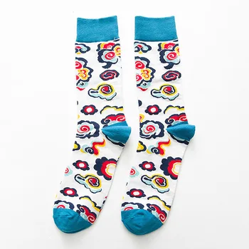 PEONFLY 9 par/veliko Barve moških posadke nogavice bombaž britanski slog priložnostne harajuku oblikovalec blagovne znamke, modni novost umetnosti za darilo