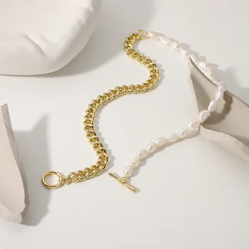 Pol pearl pol verige za ženske, ogrlice iz nerjavečega jekla OT zlato ogrlico emo kul nakit elegantno visoke kakovosti nakit 2021