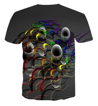Poletje 2020 Men 'S Kratkimi Rokavi 3d T -Shirt Geometrijski 3d Tiskanja T -Shirt Hip Hop Modo Svoboden T -Shirt Elk Živali Tiskanja S-6xl