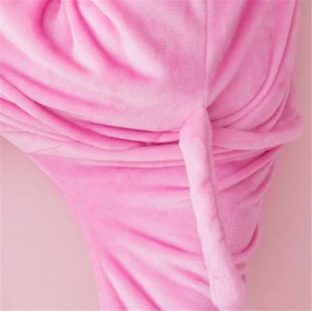 Pozimi Long Sleeve Hooded Pink Panther Onesie Sleepwear Ženske Flanela Za Odrasle Onepiece Živali Pižamo Obleke Halloween Božič