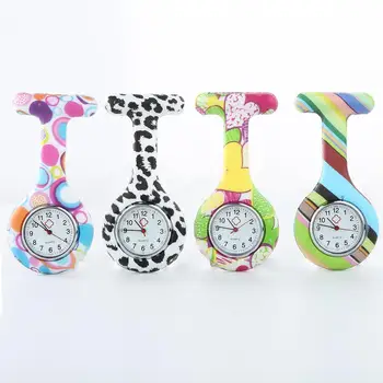 Prenosni Zebra arabski printNumerals Krog Izbiranja Silikonski medicinska Sestra Watch Broška Tunika Fob žepna ura