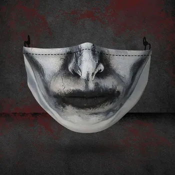Smešno Joker Maske 3D Fashion Lobanja, Tiskanje Odraslih Usta Zajema Halloween Cospaly Stranka Ponovno Stroj Obraz Pad oglje