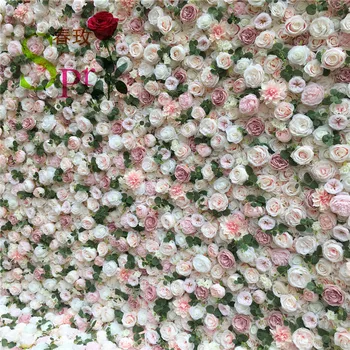 SPR 3D učinek roll up poročno dekoracijo umetnih svilenih coth rose cvet zid plošča ozadje